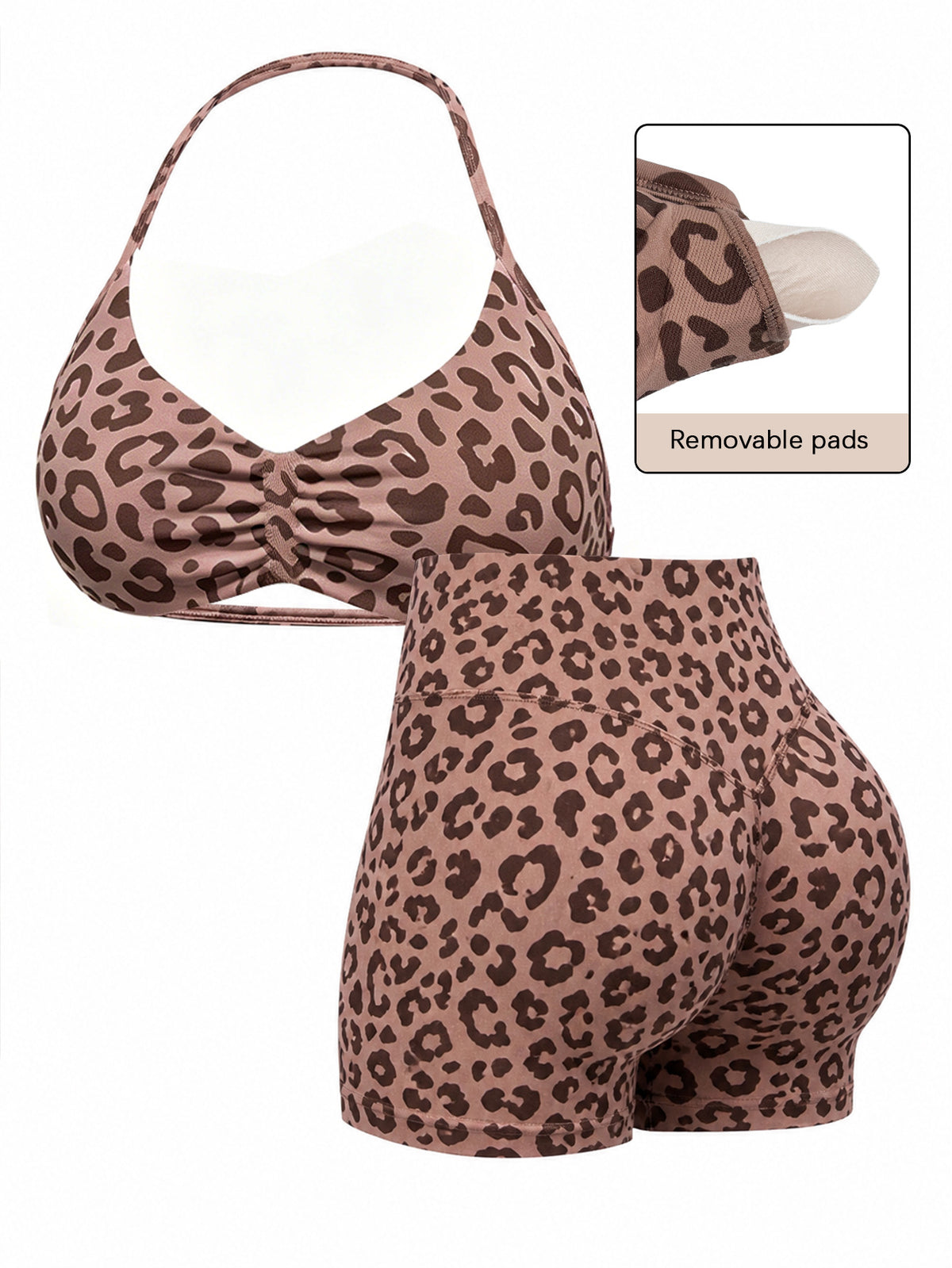Seamless Halter Bra and High-Waist Set
