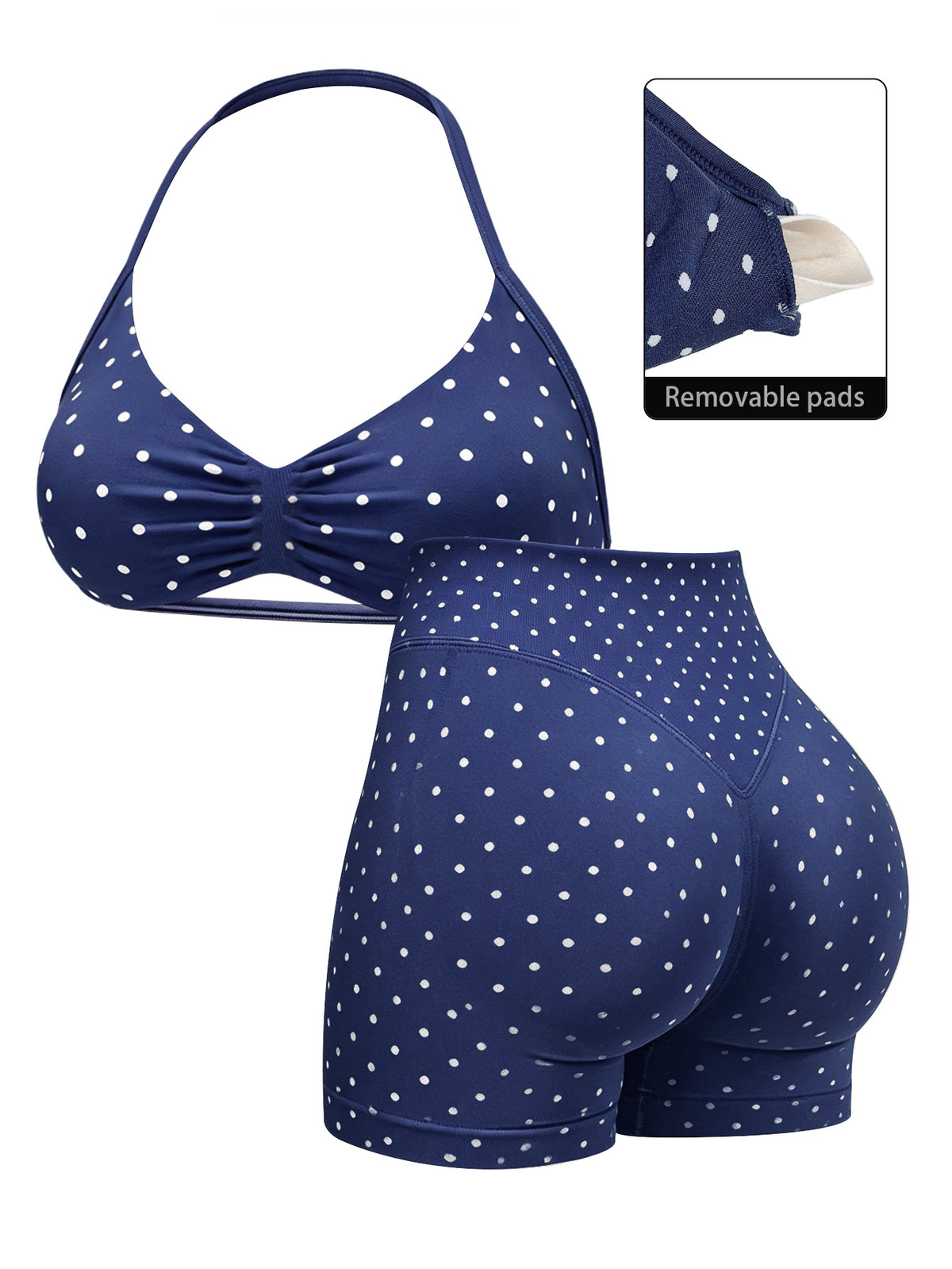 Seamless Halter Bra and High-Waist Set