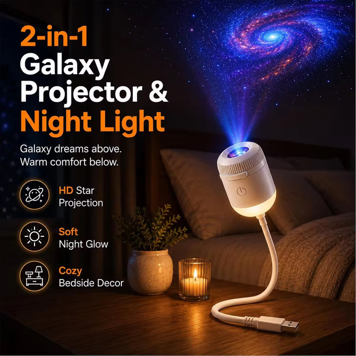 USB Star Projection Night Light
